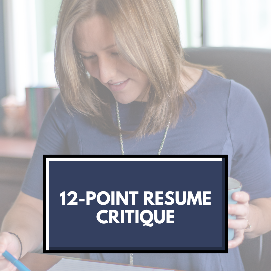12-point Resume Critique