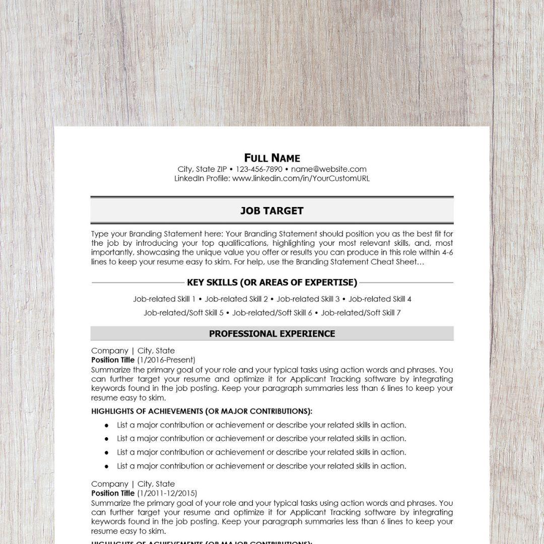 Minimalist Resume Template - Neutral