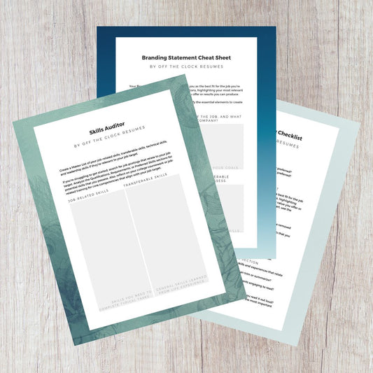 Do-it-yourself Resume Worksheets