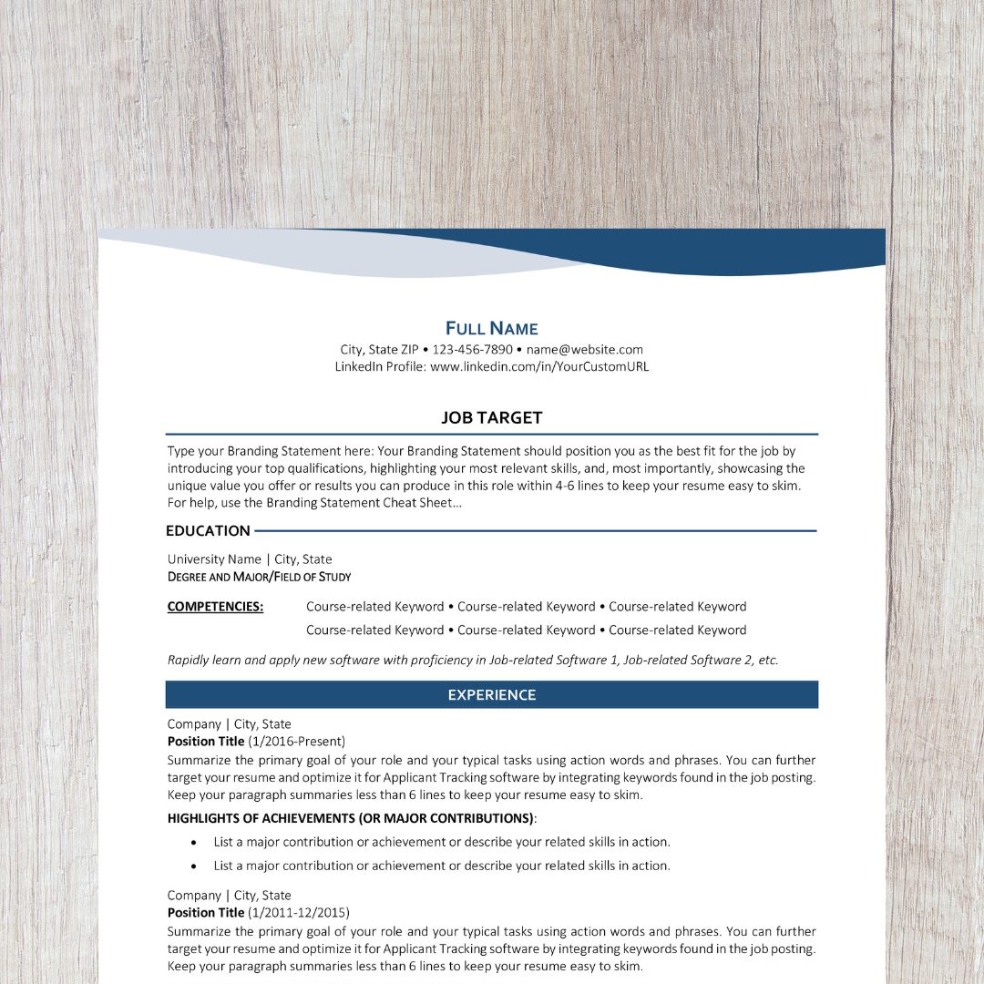 Bend Resume Template