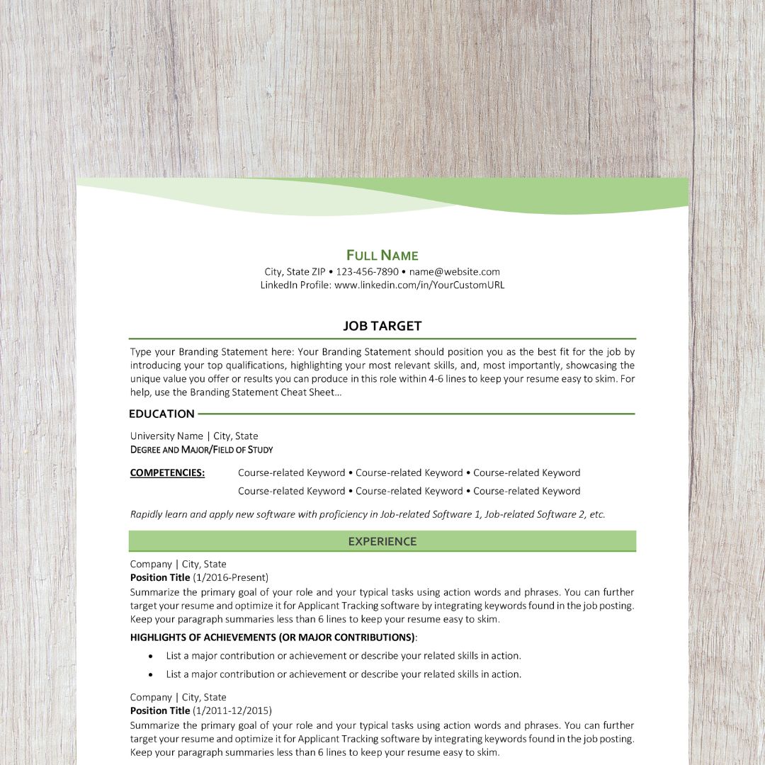 Bend Resume Template