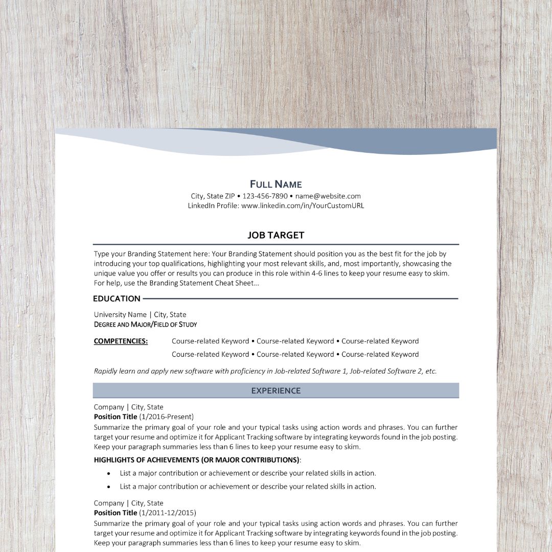 Bend Resume Template