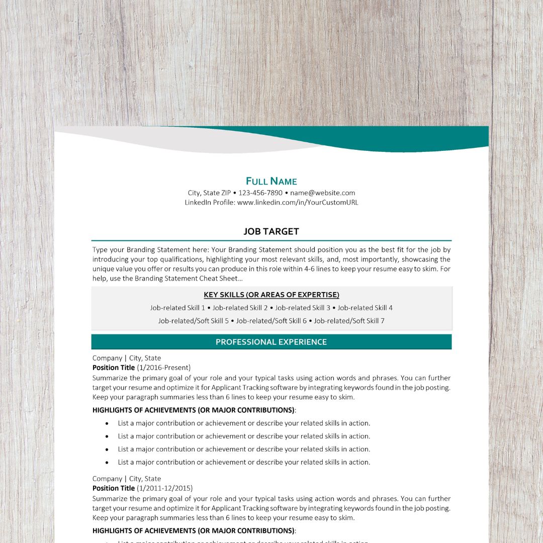 Bend Resume Template