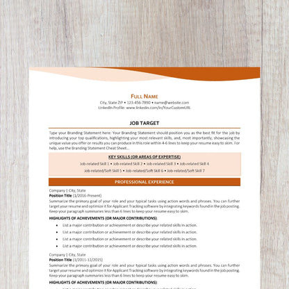 15-minute Resume With ChatGPT Template - Bend Orange