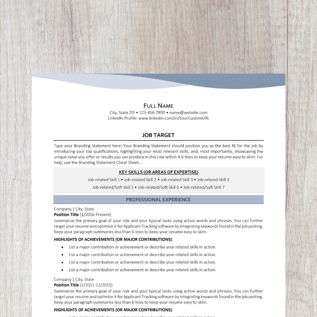 Bend Resume Template