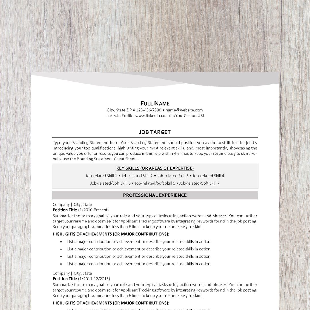 Bend Resume Template