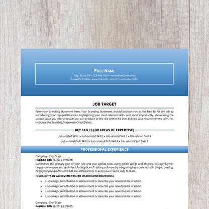 15-minute Resume With ChatGPT Template - Bold Light Blue 