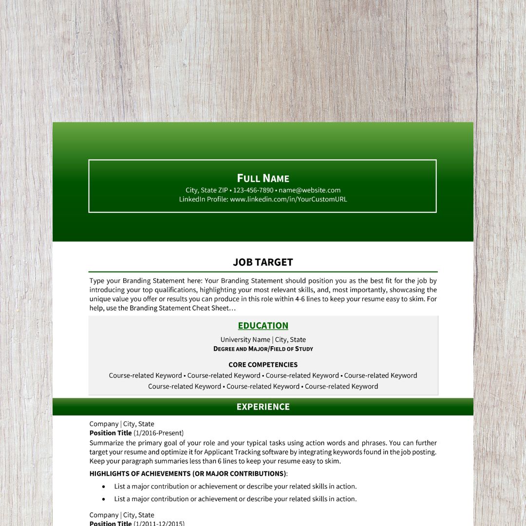 Bold Resume Template