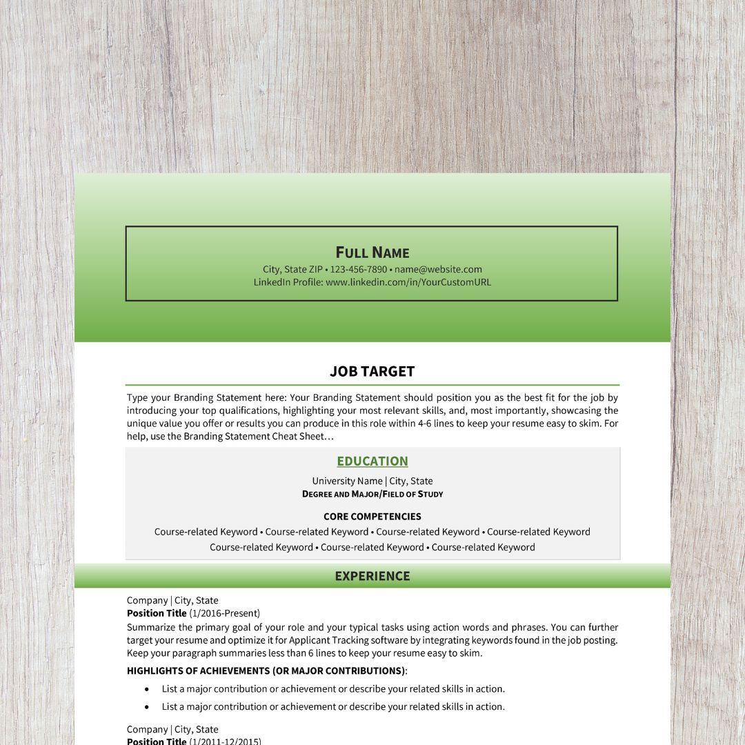 Bold Resume Template