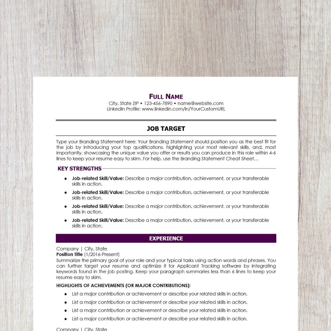 Minimalist Resume Template