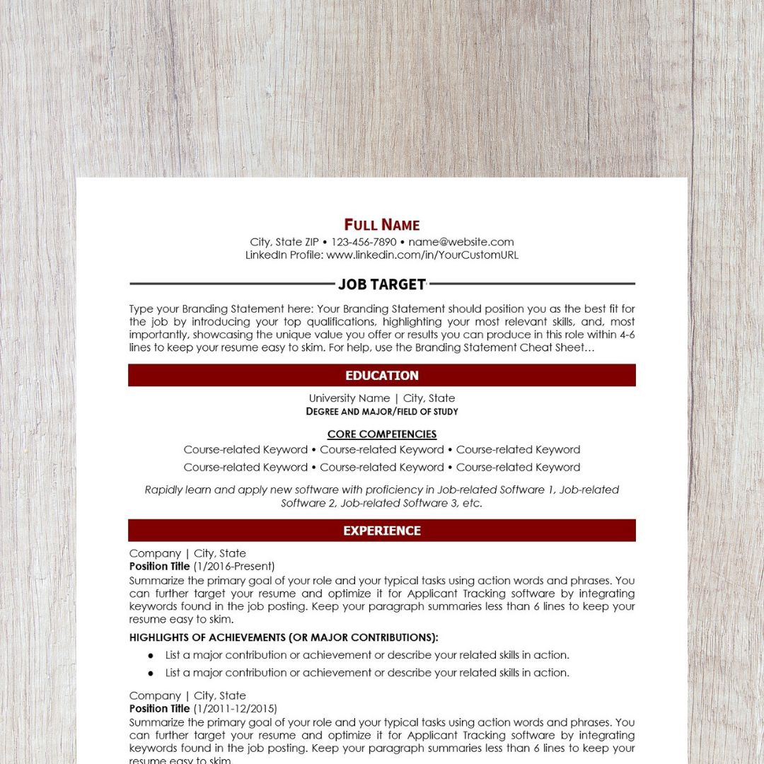 Minimalist Resume Template